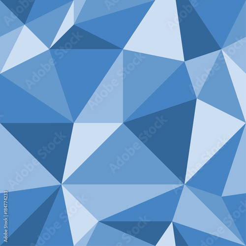 Blue abstract background of triangular. Seamless geometric texture. Mosaic pattern. Vector illustration.