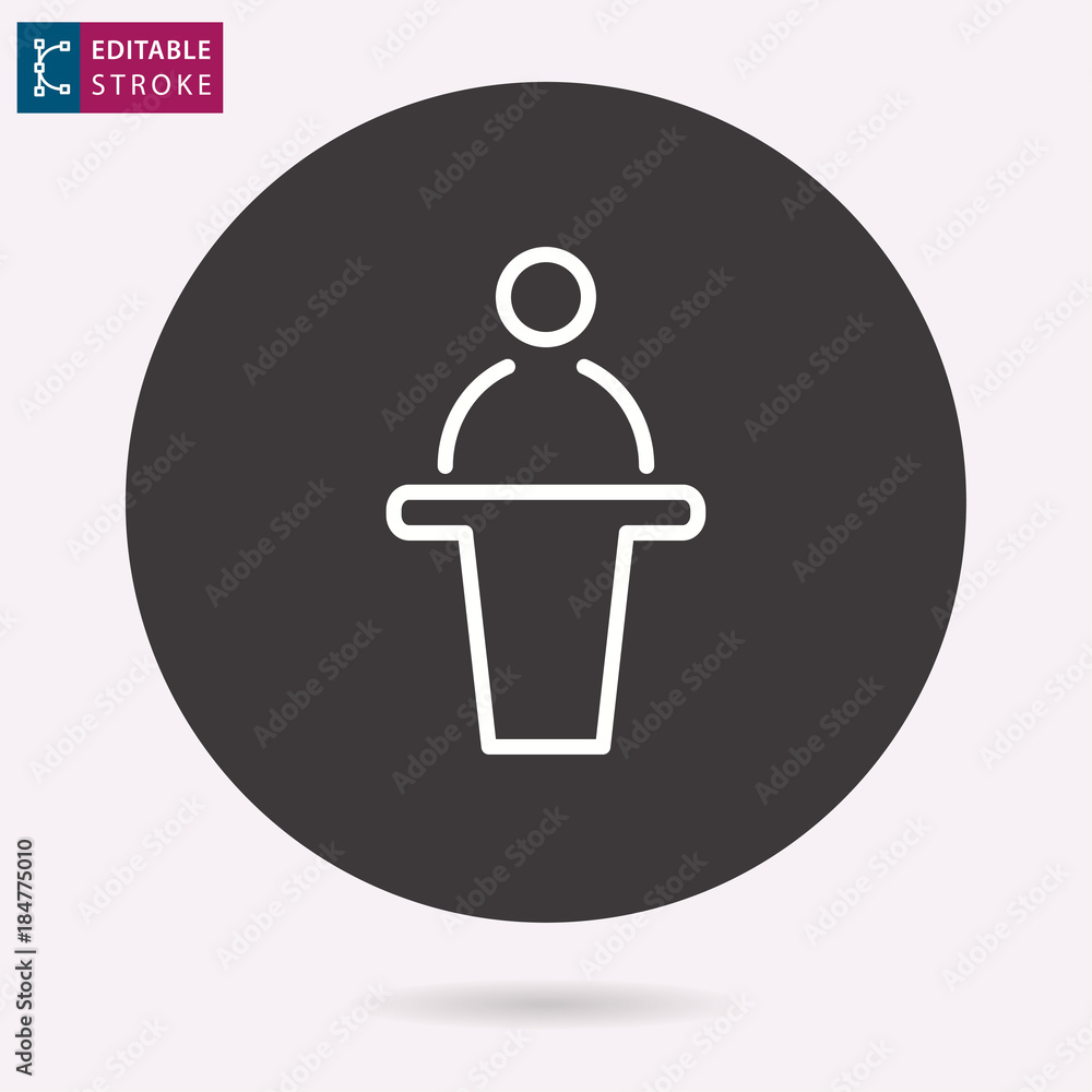 Conference line vector icon. Editable stroke. Conference line vector icon. Editable stroke.