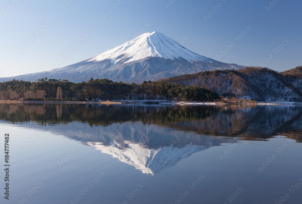 Mt.Fuji at Lake Kawaguchiko in winter