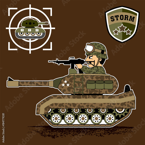 Military equipment cartoon 