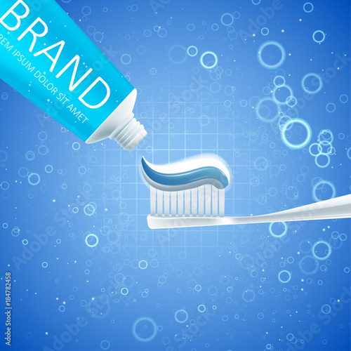 Whitening toothpaste ads. Graphic concept for your design
