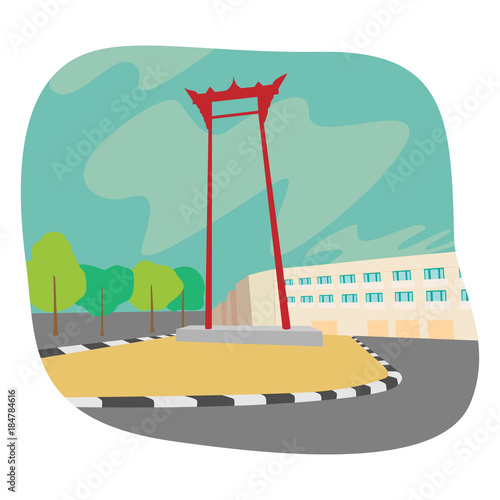 Thailand giant swing graphic vector