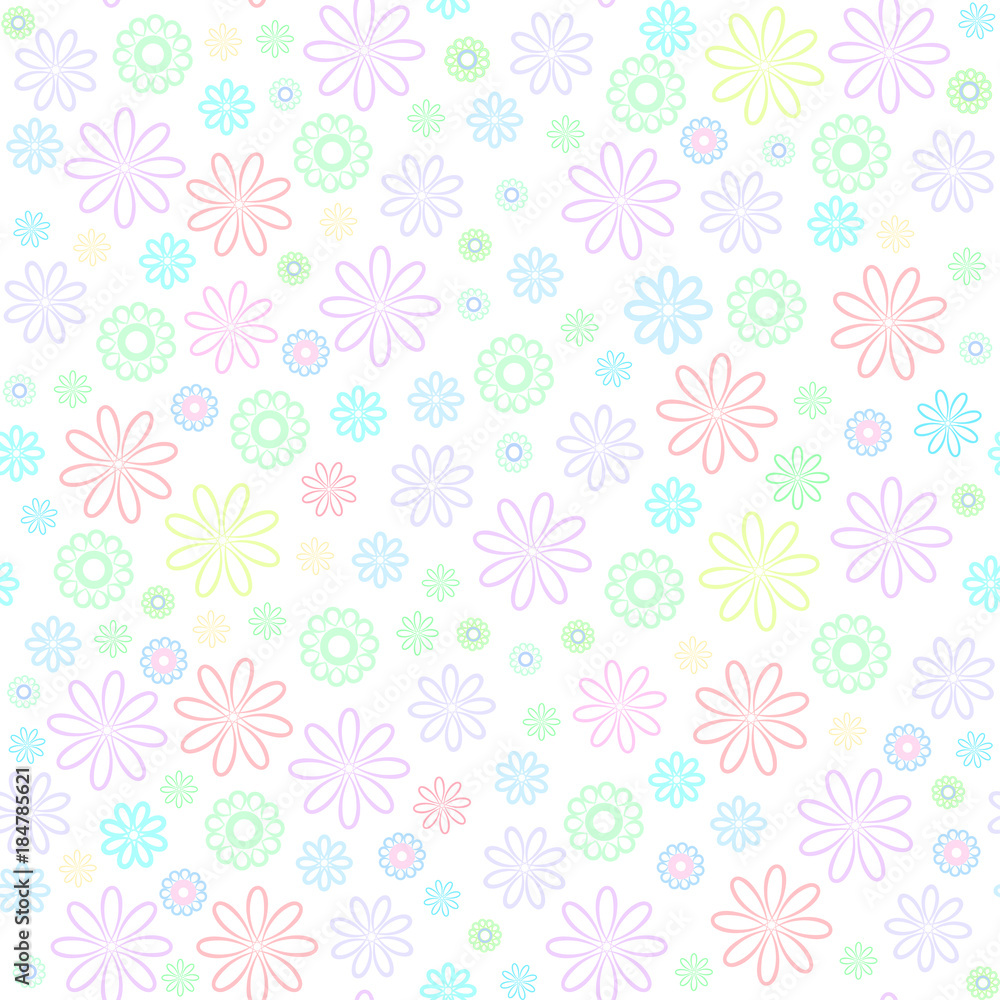 Vector floral pattern on white background Vector floral pattern on white background