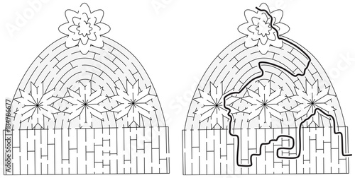 Winter cap maze