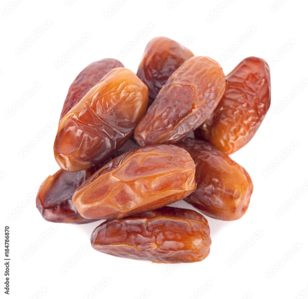 dried fruits from date palm isolated on white background dried fruits from date palm isolated on white background