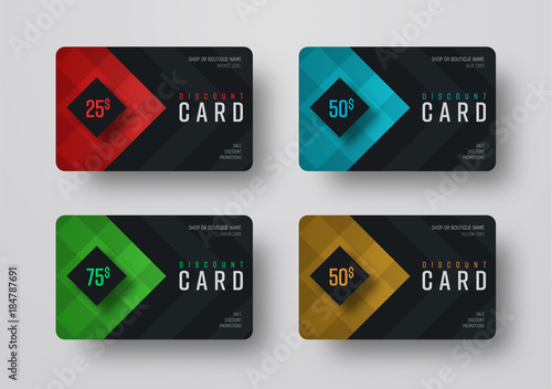 Design a gift black card with diamond-shaped design elements