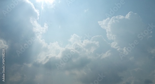 Sun on cloudy sky photo 