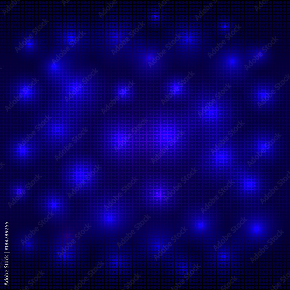 Abstract blue mosaic vector background with lights, well-organized layers