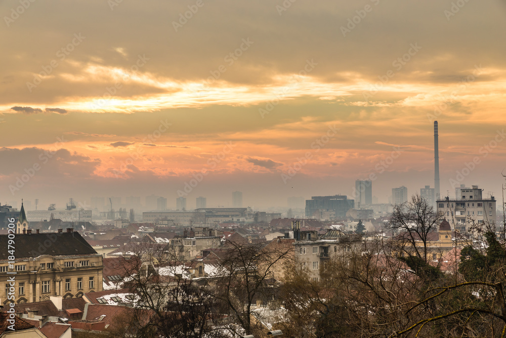 Skyline Of Zagreb - Croatia, Europe Skyline Of Zagreb - Croatia, Europe