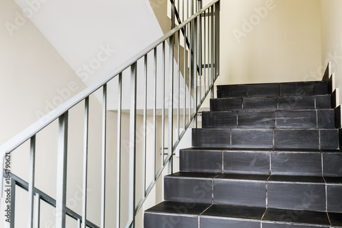 stairwell in the entrance of a house or office
