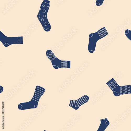 Seamless pattern with socks for your design