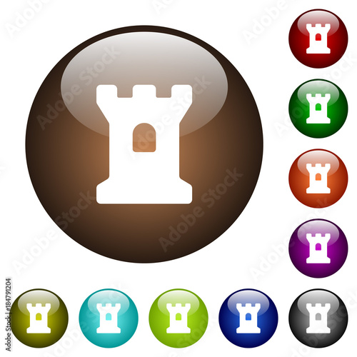 Bastion color glass buttons