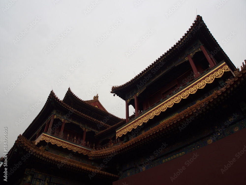 Yonghegong Lama Temple.The Hall of Harmony and Peace.One of the largest and most important Tibetan Buddhist monasteries in the world.Travel in Beijing City, China. 21th October, 2017. Yonghegong Lama Temple.The Hall of Harmony and Peace.One of the largest and most important Tibetan Buddhist monasteries in the world.Travel in Beijing City, China. 21th October, 2017.