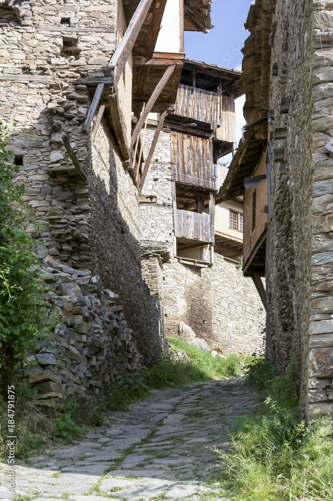 an alley in a small village in the mountain
