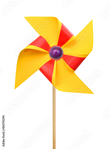 Colourful windmill isolated on a white background