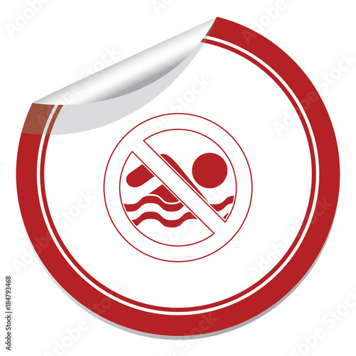 No swimming prohibition sign icon