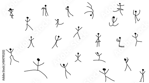 Strichmännchen in Bewegung