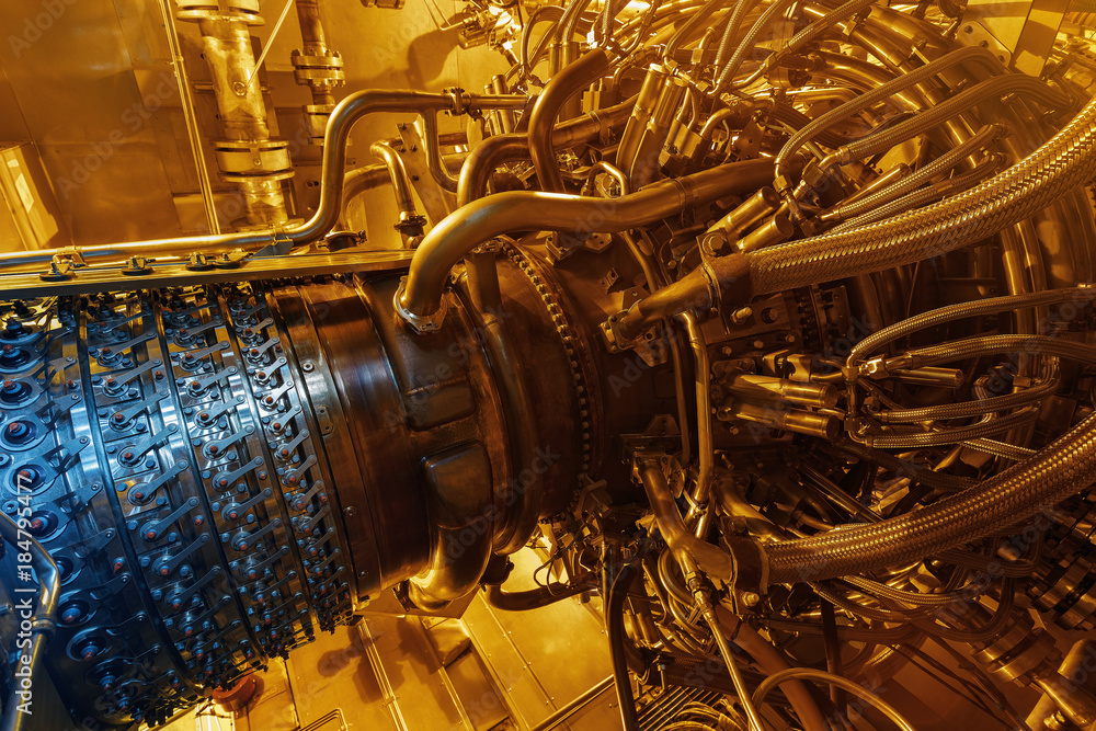 Gas turbine engine of feed gas compressor located inside pressurized ...