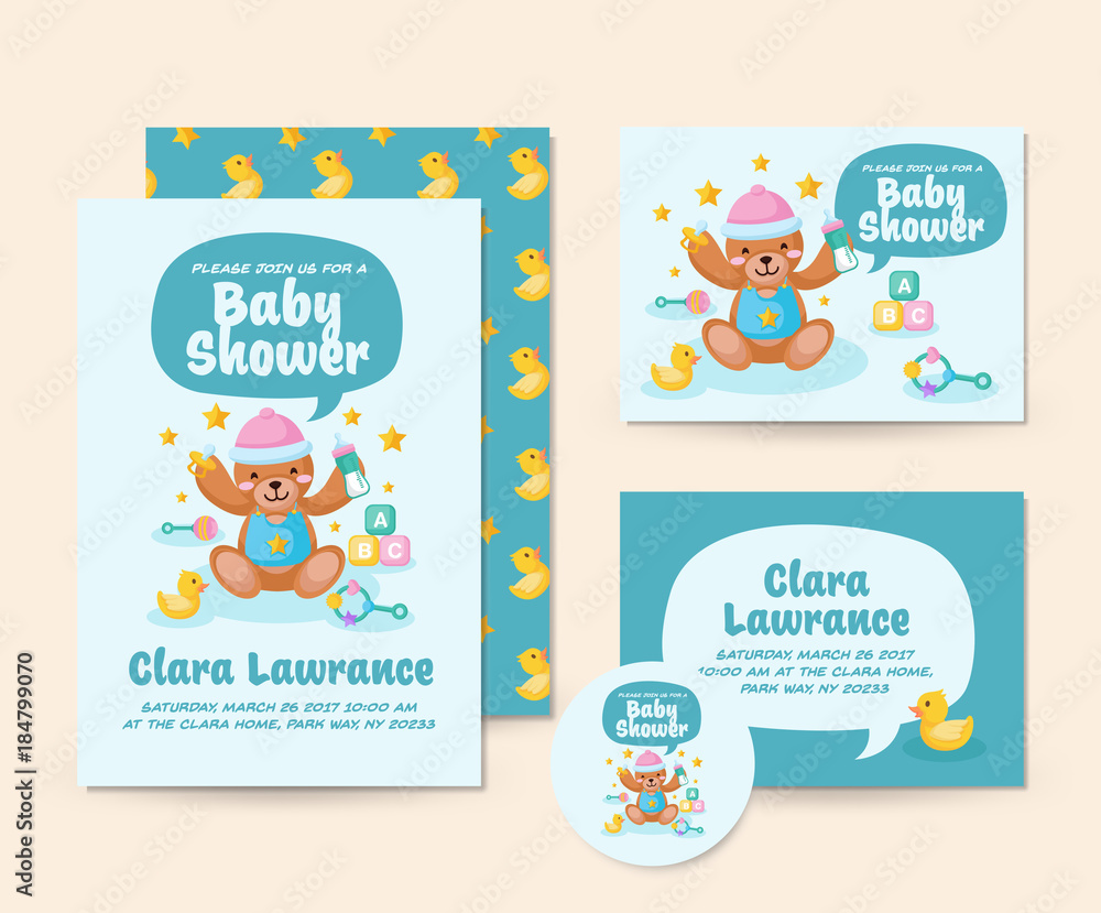 Cute Baby Shower Invitation Card Cute Baby Shower Invitation Card