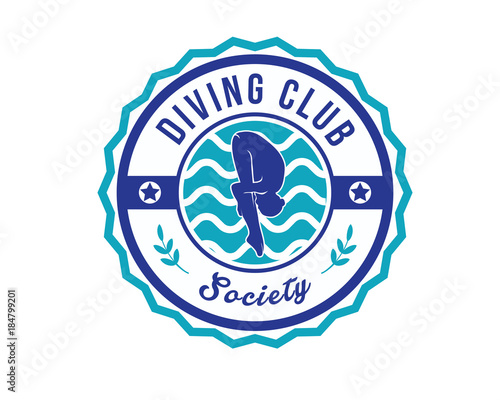 Modern Sports Badge Logo - Diving