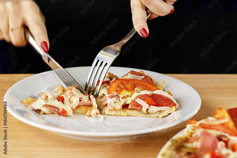 pizza on a plate