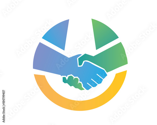 Modern Creative Business Solution Handshake Logo