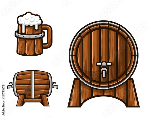 Modern Beer Graphic Asset Illustration Set