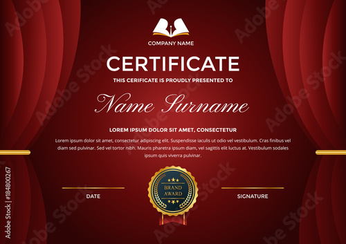 Принти на полотні Modern Premium Business Certificate Of Achievement And Appreciation Template Wit