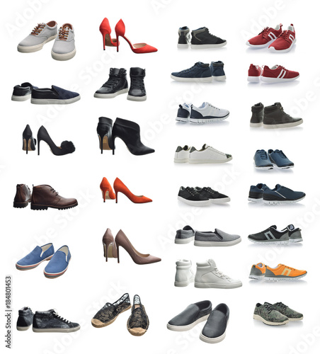 Many shoes, sports, men's and women's