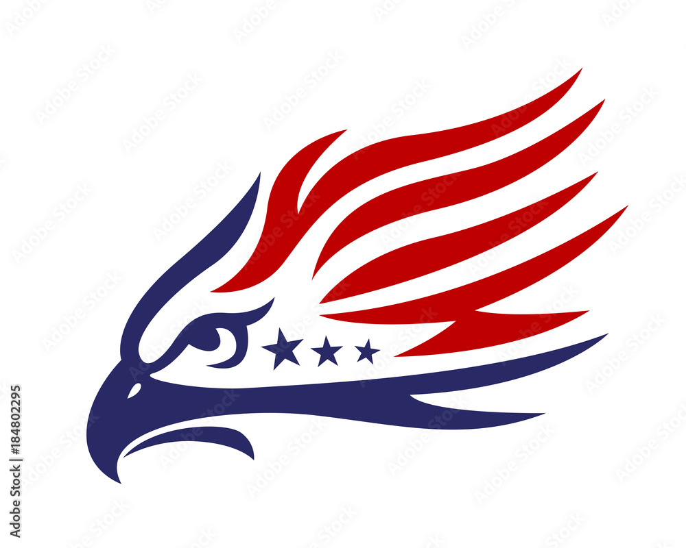 Obraz premium American Patriotic Eagle Special Force Logo