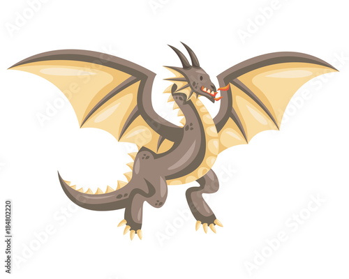 Ancient Cute Dragon Illustration Character, Suitable for Children Product, Print, Logo, Game Asset, And Other Children Related Occasion.
