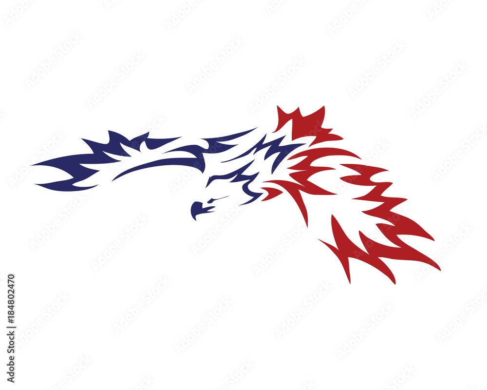 Obraz premium American Patriotic Eagle Special Force Logo