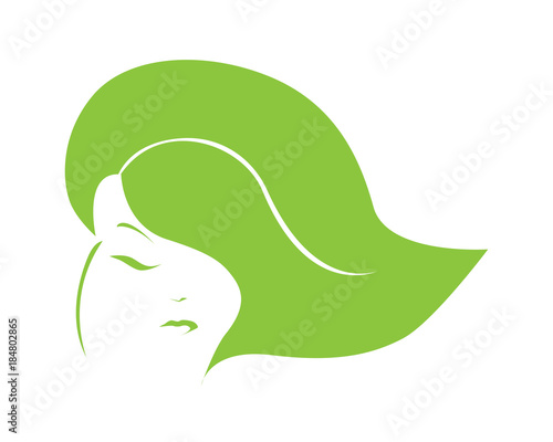 Modern Organic Leaf Female Beauty And Aesthetic Clinic Logo Design 