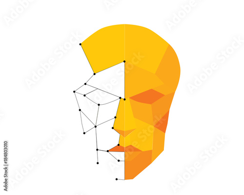 Modern Creative Biometric Face Verification Technology Logo