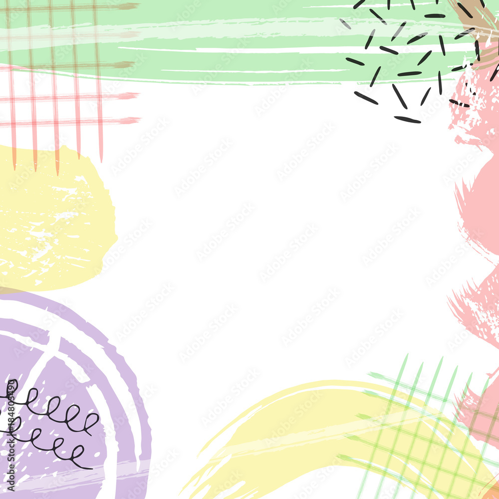 Fototapeta premium Abstract illustration. Hand draw background with brush texture for branding and social media. Vector backdrop design.