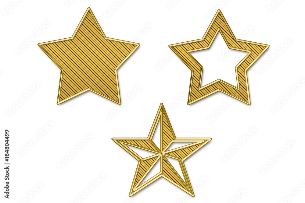 Obraz premium Estrellas doradas de navidad.