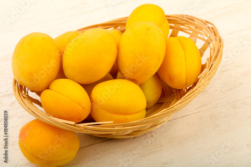 Ripe sweet apricots