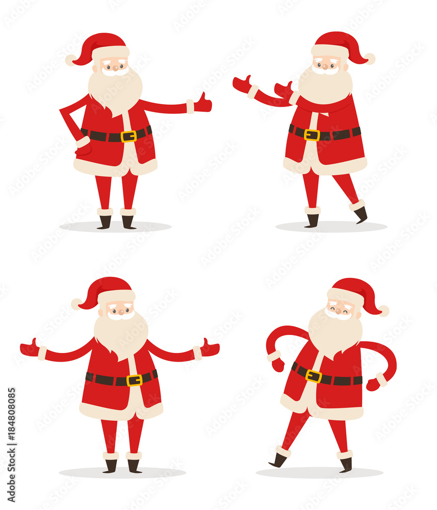 Happy Smiling Santa Claus Vector Illustration Happy Smiling Santa Claus Vector Illustration