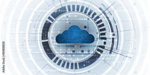 Modern cloud technology. Integrated digital web concept