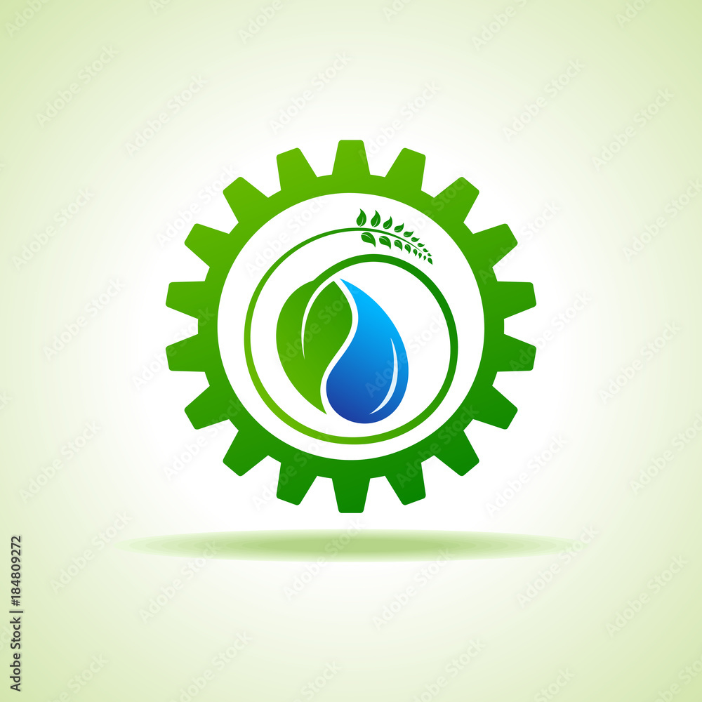 Fototapeta premium Save Nature and go green concept with eco gear