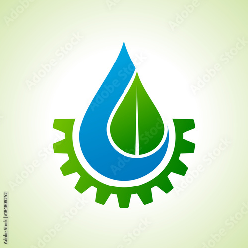 Save Nature and go green concept with eco gear