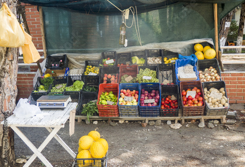 Local Albanian fresh fruits and wegatables market