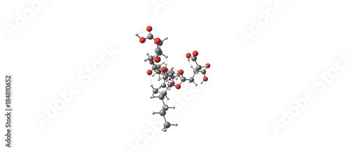 Εκτύπωση καμβά Fumonisin molecular structure isolated on white
