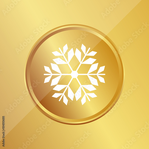 Gold Medaille - Schneeflocke - Christbaumschmuck