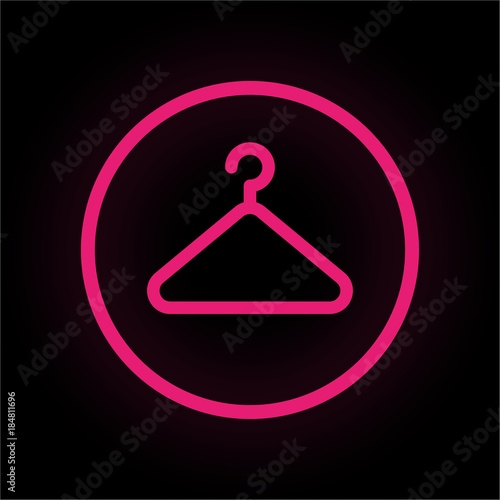Neon Button rund - Kleiderbügel