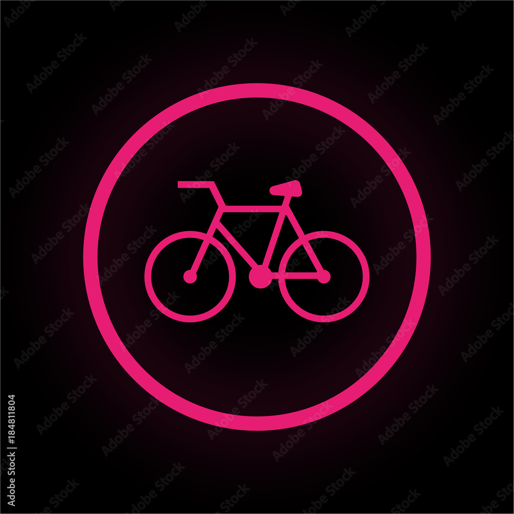Neon Button rund - Zweirad Neon Button rund - Zweirad