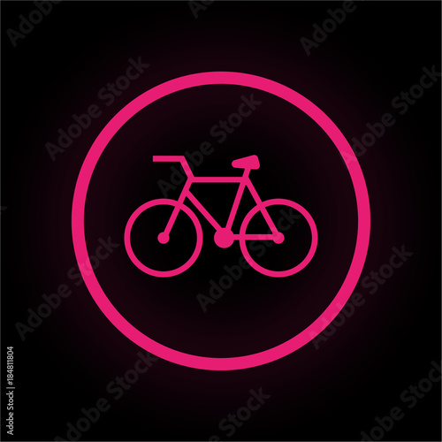 Neon Button rund - Zweirad