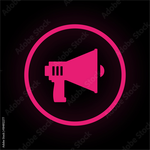 Neon Button rund - Lautsprecher