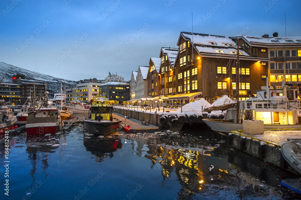 city of Tromso in the winter,Norway