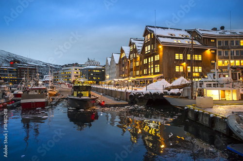 city of Tromso in the winter,Norway photo